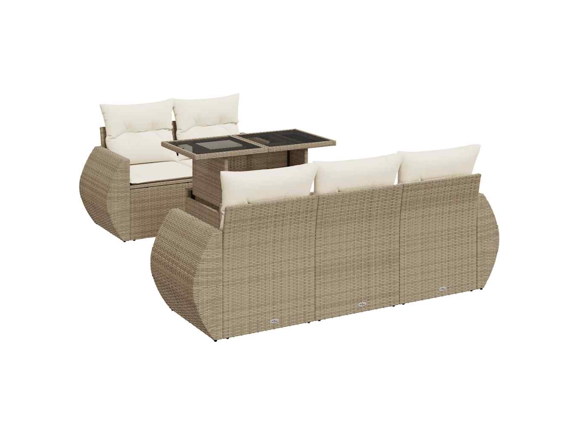 Garden Sofa Set, Garden Sofa Sets Vidaxl Bege Rattan / Vime (n/a)
