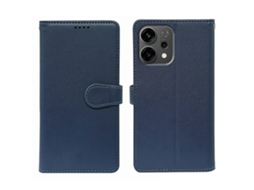 Capa Para Oppo Reno14 5g (global) Com 9 Compartimentos Para Cartões E Suporte De Couro Sintético, Azul
