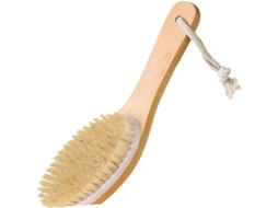 Escova De Banho Madeira Fomiyes Com Cabo Angulado, Cerdas Naturais Para Esfoliação E Massagem Corporal, Suaviza A Pele E
