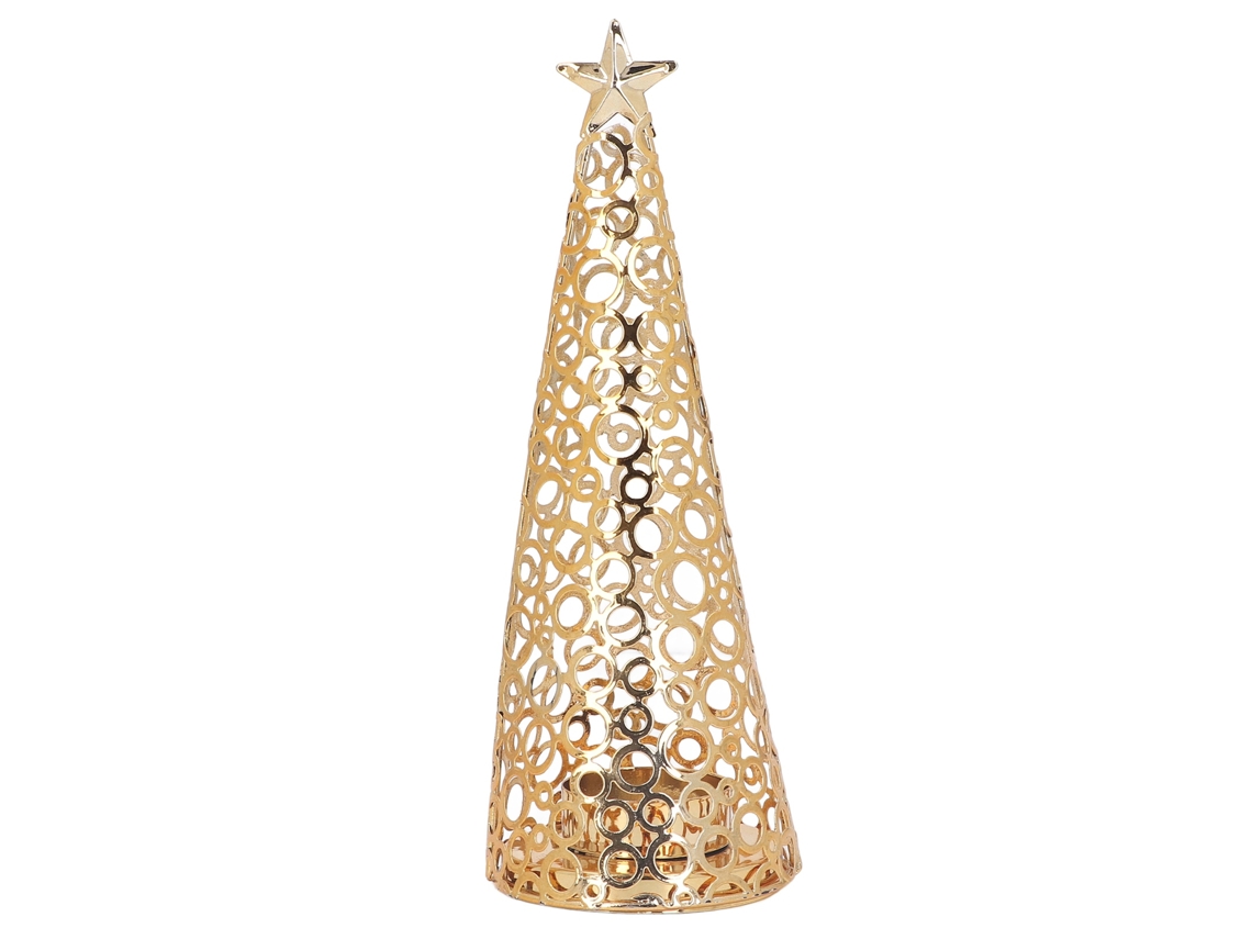 Base De Alumínio Natal Laxiscreed Com Acabamento Dourado Para Decoração Festiva