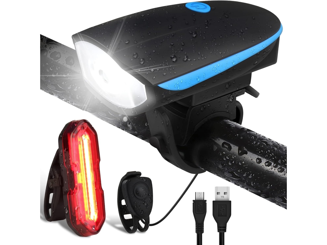 Lurelia Campainha De Bicicleta, Luzes Dianteiras E Traseiras Para Bicicleta Com Buzina, Luzes Led Potentes Para Bicicleta, Zqkla