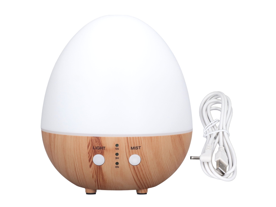 Difusor de Óleos Essenciais em Madeira 250ml com Luz Noturna, Deslig. Automático e Silencioso para Quarto LAXISCREED