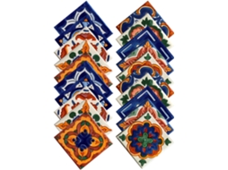 Conjunto De 20 Adesivos De Parede Autoadesivos Com Estampa De Azulejos Mexicanos.
