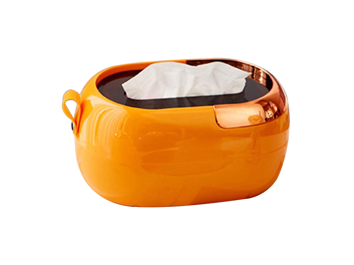 Porta guardanapos Parede ou Mesa com Mola Capacidade Grande em Plástico Laranja S/MARCA