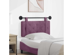 Vidaxl Cabeceira Suspensa Com Luz Led Roxo Veludo