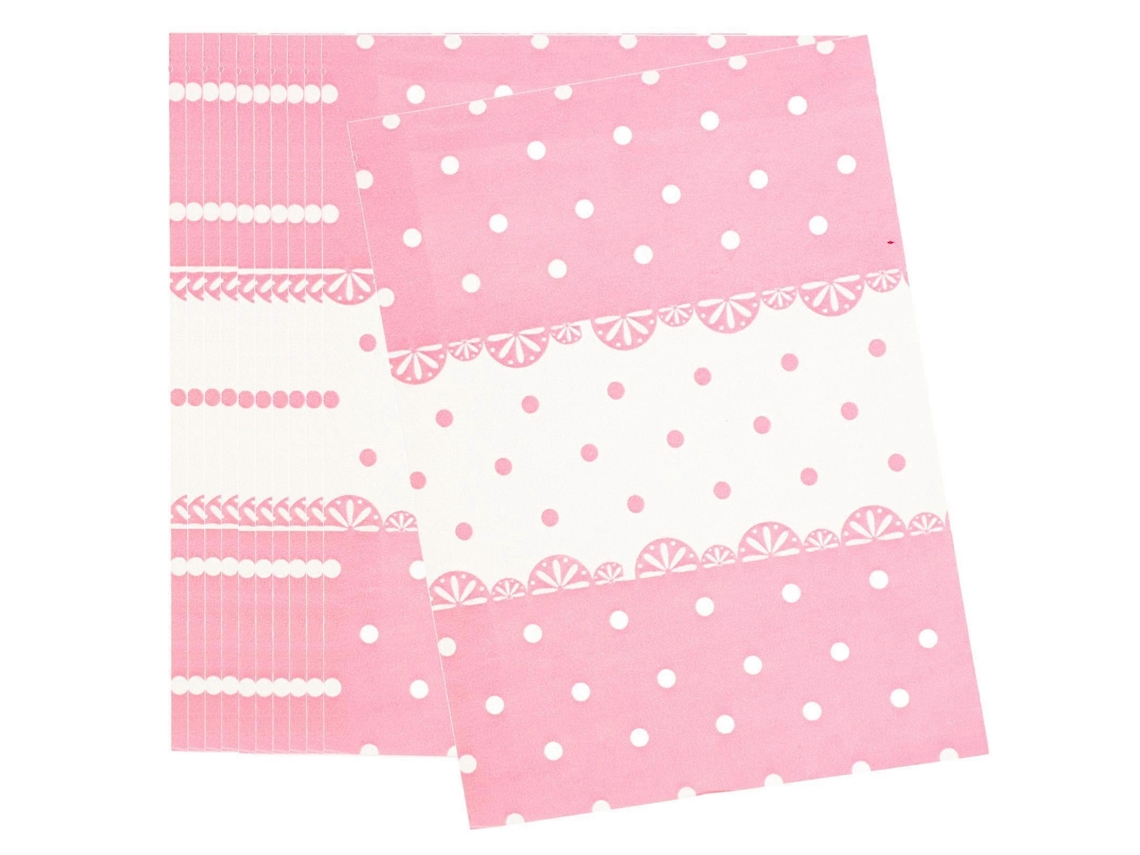 Papel De Embrulho Com Estampa Bolinhas, Pacote 100 Folhas.