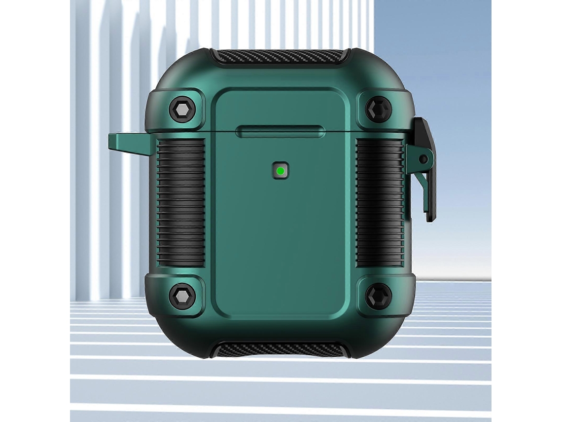 Capa Protetora Para Fones De Ouvido Sem Fio Tank Tpu+pc Para Airpods 2, Verde