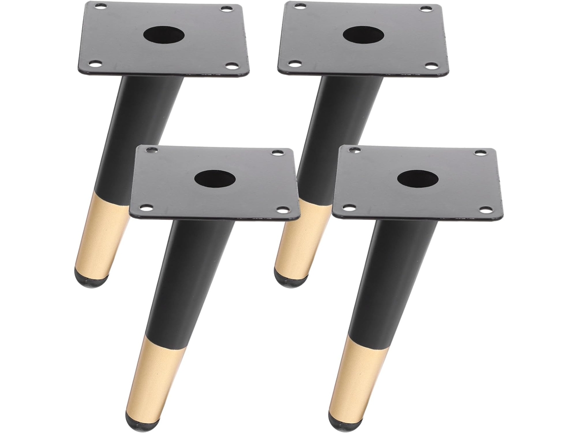 Nuobesty Conjunto De 4 Pés Metálicos Reposição Para Móveis, Cômoda E Mesa Ideal Para Projetos De Montagem Móveis Faça
