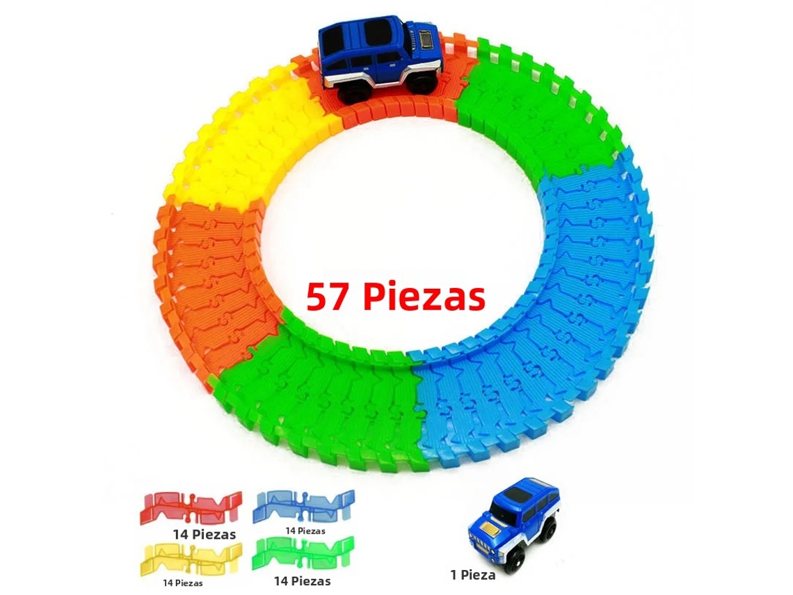 Conjunto de 57 Peças para Montar um Carro de Corrida Universal, Brinquedo Educativo Faça você mesmo, com Peças de Quebra cabeça MDUG