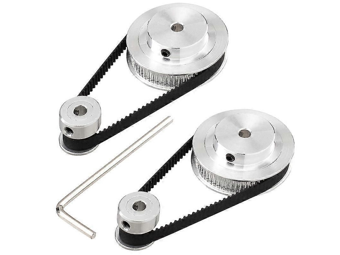 Fasst kit de Rodas Sincrônicas Gt2 com 20 e 60 Dentes de 5mm, Correias de Tempo 200x6mm, Material Alumínio e Borracha