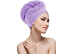 Toalha de Secagem de Cabelo de Microfibra Turbante de Cabelo Mágico com Botão Touca de Banho e Toalha de Secagem Rápida para Mulheres e Crianças Ro