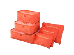 Conjunto Organizador para Malas de Viagem Laranja