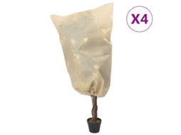Vidaxl Coberturas Para Plantas Com Cordão 4 Pcs 70 G/m² 0,8x0,8 M