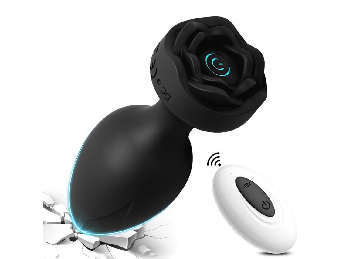 Vibrador Anal Recarregvel Com Controle Remoto Para Casais (preto)