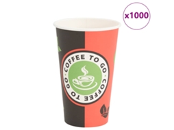 Vidaxl Copos De Café De Papel 1000 Pcs 16oz 400mlvermelho E Preto