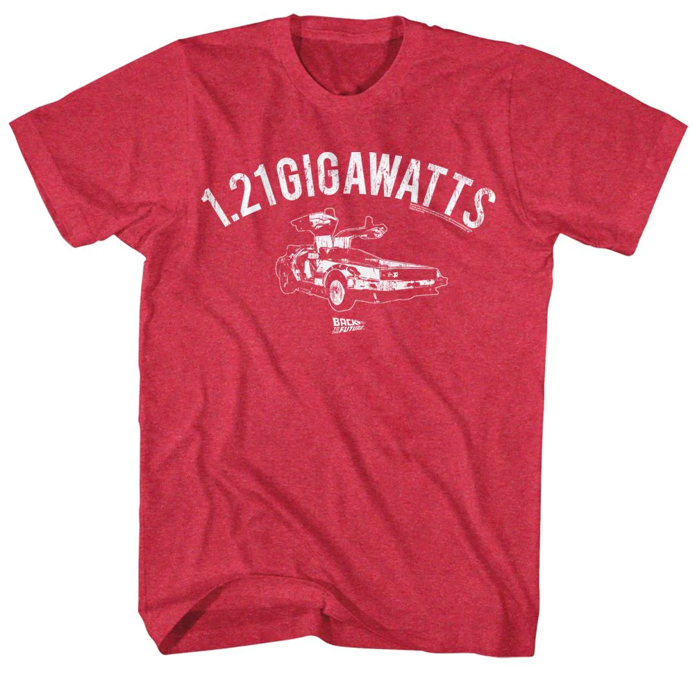 Unisex Adult T-shirt Rockinstone Back To The Future Movie The B Team Heather Red Sizes