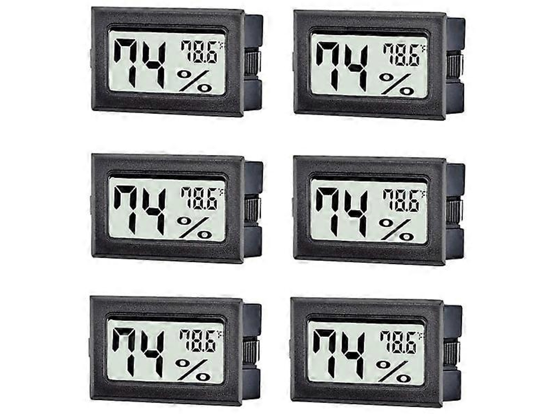 Conjunto De 6 Mini Termômetros E Higrômetros Digitais, Temperatura Interna E Nostalgia88