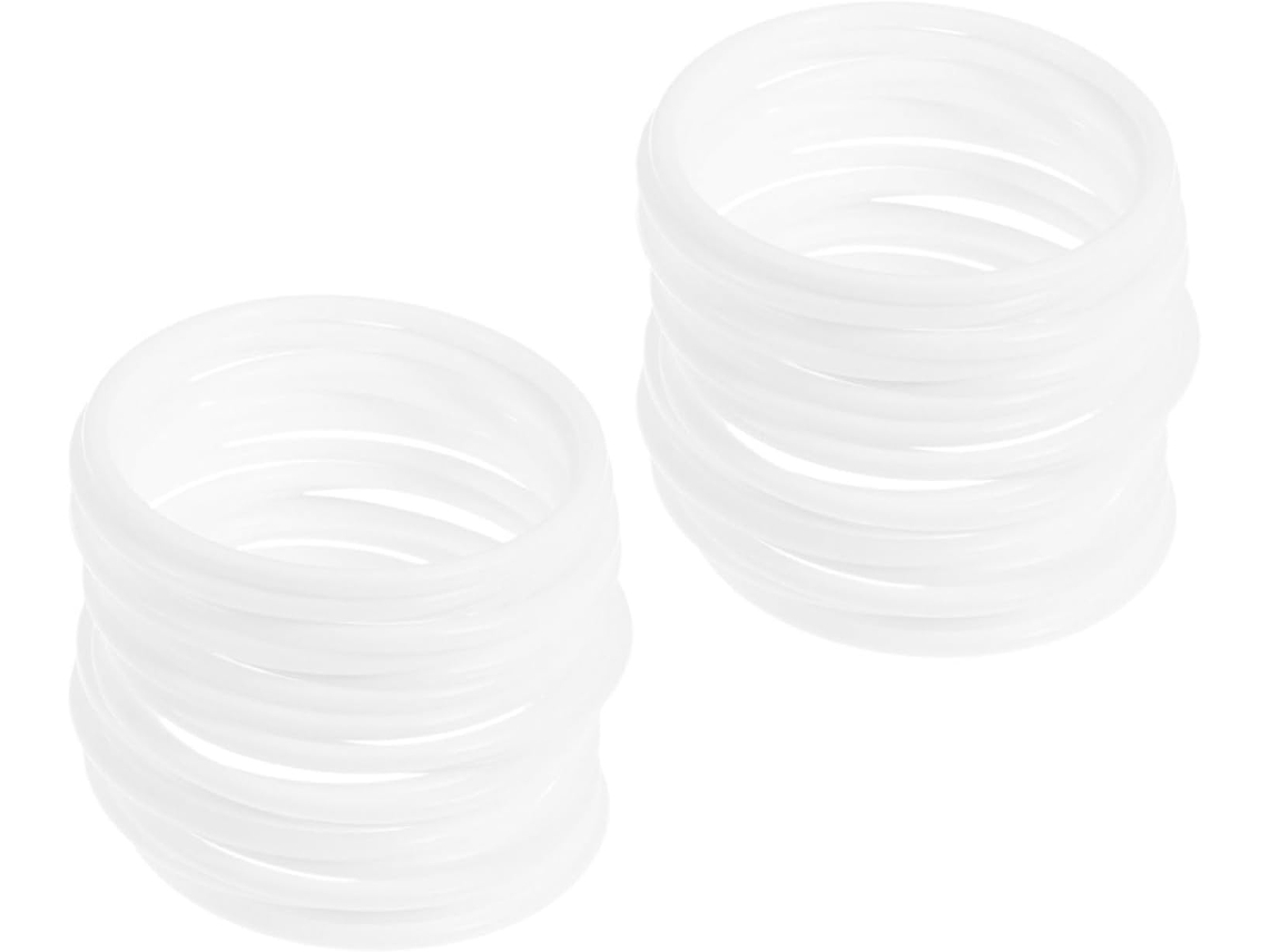 Anéis De Macramê De Plástico Branco, 30 Peças, Círculos Redondos