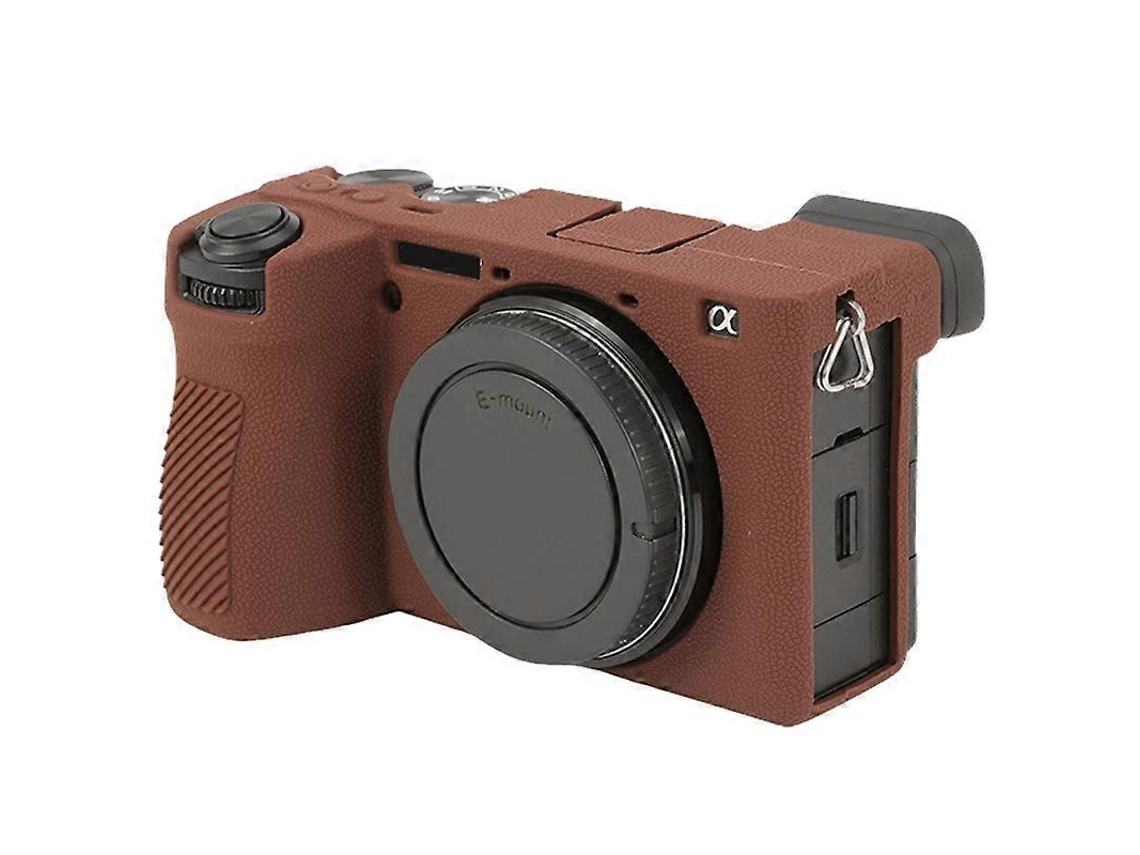 Capa Protetora De Silicone Macio Com Textura De Lichia Para Sony Ilce-6700 / A6700
