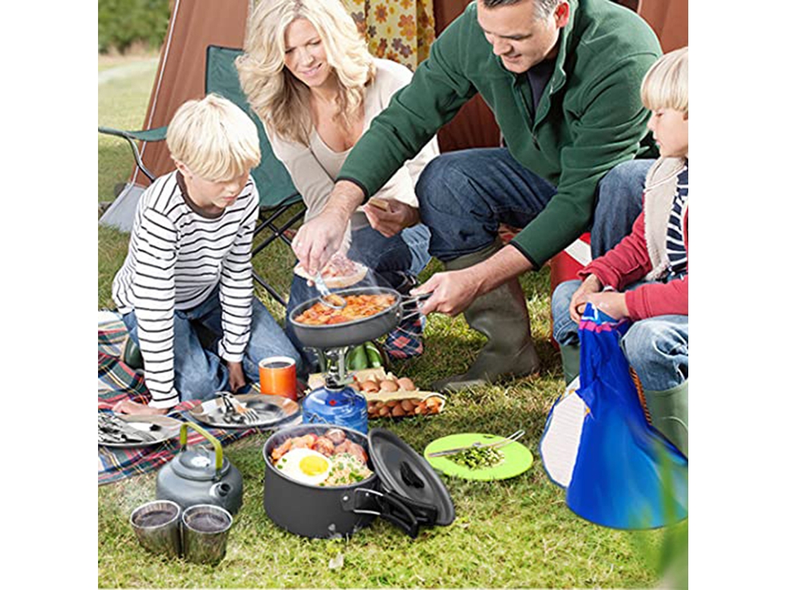 Conjunto de Cozinha Camping com Estufa e Utensílios