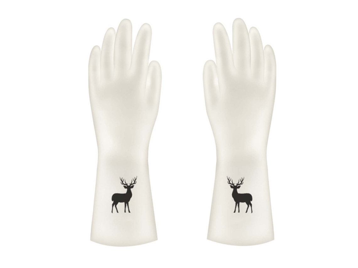 Luvas de cozinha borracha espessada anti derrapante reutilizáveis para lavagem e limpeza doméstica S/MARCA