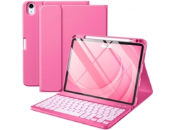 Capa Com Teclado Bluetooth Retroiluminado Para Ipad Pro De 13 Polegadas (2024) Caneta Stylus Não Incluída (português-rosa)
