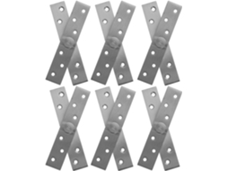 Conjunto De 6 Dobradiças Pivotantes Invisíveis Pequenas, Em Prata