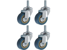 Conjunto De 4 Rodízios Giratórios 360º Para Móveis, 75mm M10, Resistentes..debuns Aquaforge