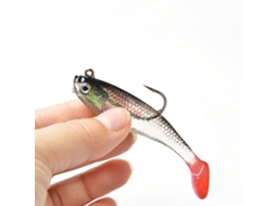 Iscas de Pesca Soft T Tail 8cm 5pcs para Água Doce e Salgada