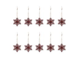 Laxiscreed Colar Com Pendente Vermelho E Preto, Estampa Xadrez E Desenho De Floco De Neve