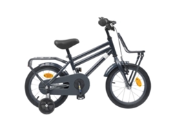 Vidaxl Bicicleta Infantil 12 Polegadas Para 2-4 Anos Cinzento-escuro