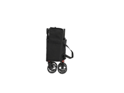 Carrinho De Carga Dobrável Com Rodas Para Todos Os Terrenos, Ajustável E Resistente Para Camping, Compras E Passeios Ao Ar Livre Preto Ehstmind