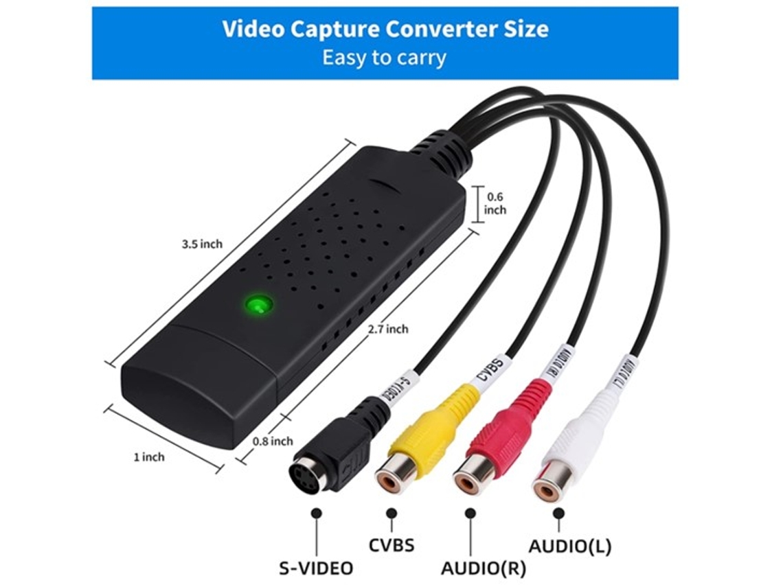 Adaptador Vhs To Digital Converter Atyulnm Hdmi1213Y18 Preto ATYULNM