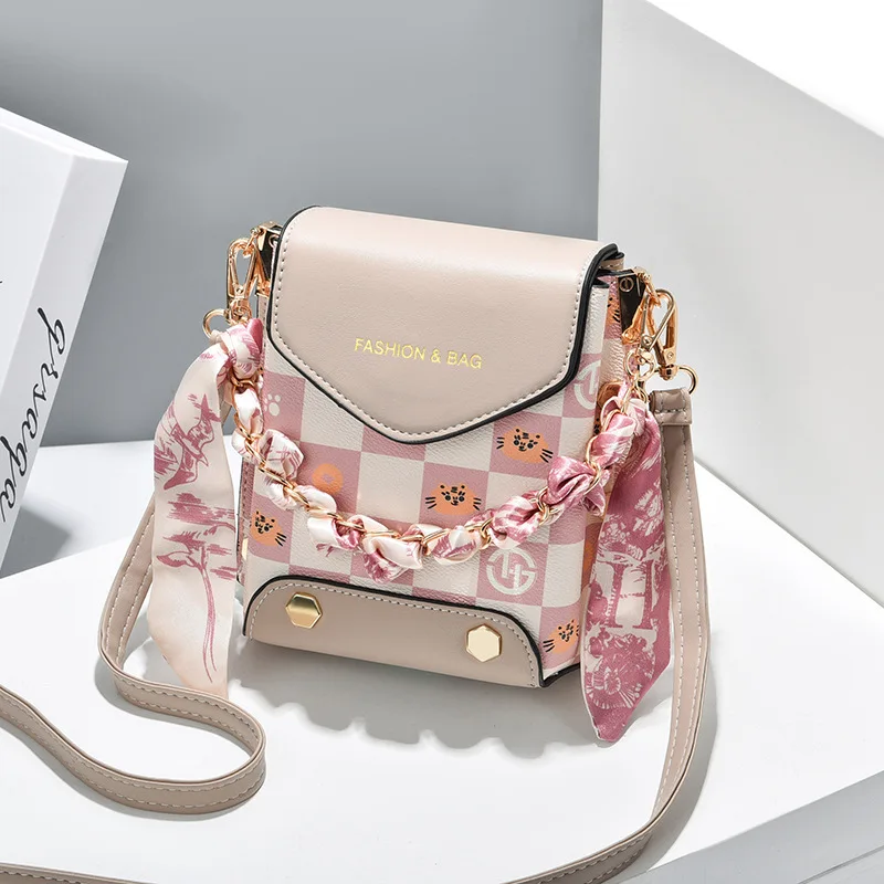 (t3172-damasco) Bolsa Transversal Feminina Moderna, Estilo De Designer De Luxo, Bolsa De Ombro Feminina