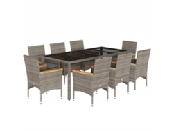 Garden Dining Set, Garden Dining Sets Vidaxl Cinzeto Rattan / Vime (190 X 90 X 75 Cm)