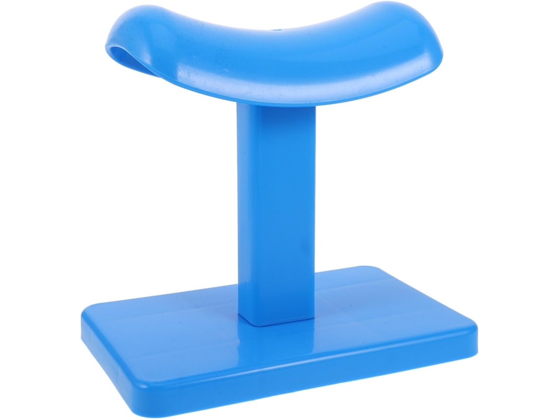 Apoio para os Pés Prático Garneck Pedicure e Manicure, Confortável, em Plástico Azul, Banquinho Versátil Cuida