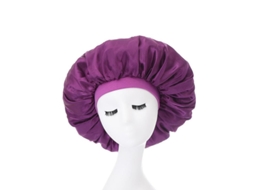 2026 gorra de Satin Elástico Impermeável com Borda Larga para Dormir Tamanho Extra Grande 1 Peça (roxo)