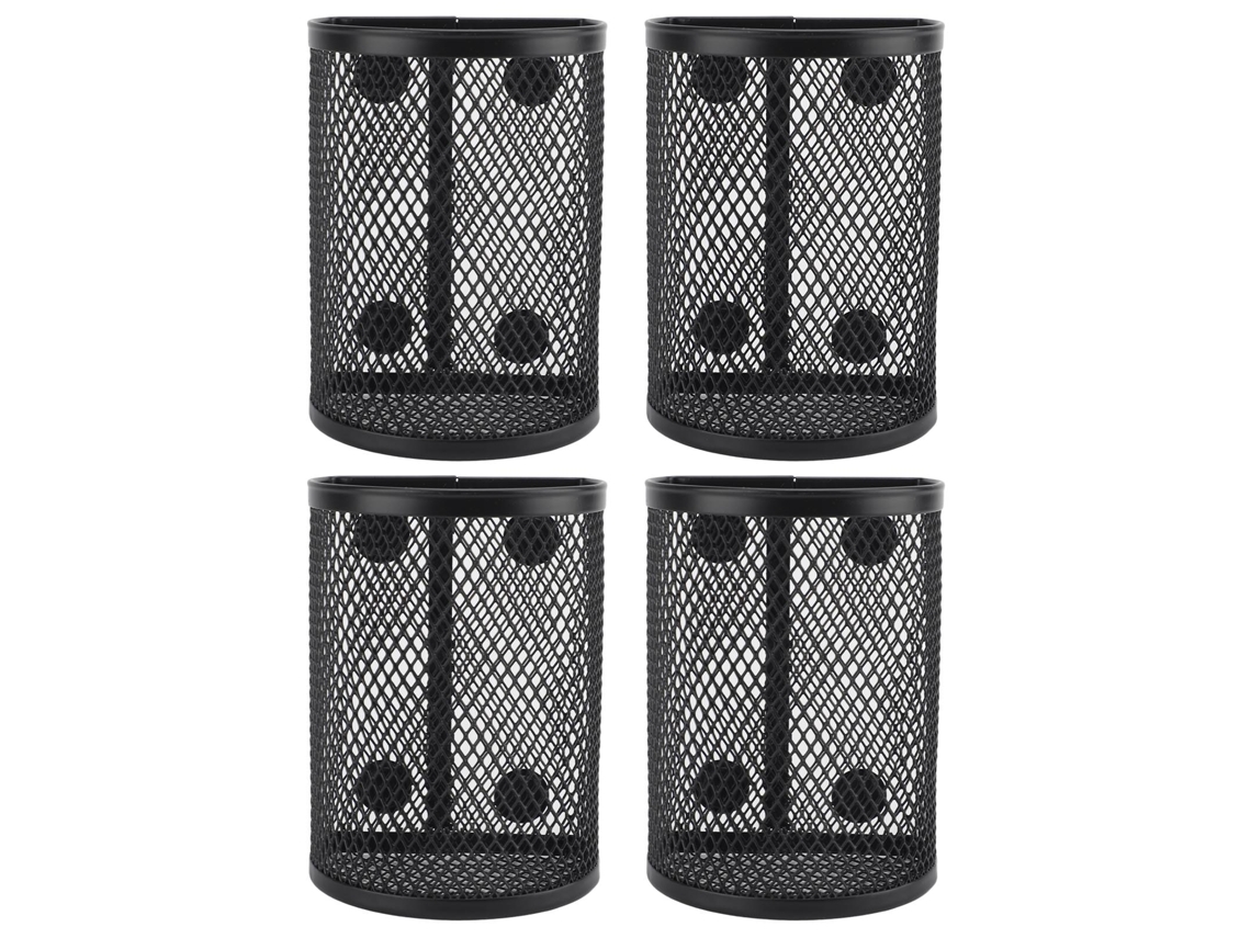 Porta Lápices Magnético De Malla Metálica Semi Circular Organizador De Papelería 4pcs