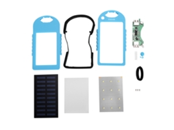 Case Power Bank Solar LAXISCREED com Led Azul