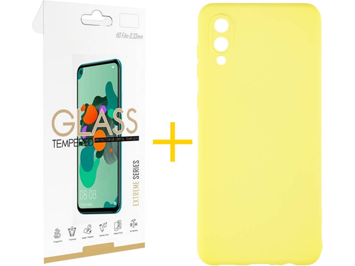 Capa e Película Samsung A02 SKYHE 2023 Amarelo