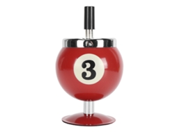 Cinzeiro de Bilhar com Tampa Anti vento Automático Extinguishing Decorativo Ferro para Lar Restaurante Ktv Bar Vermelho