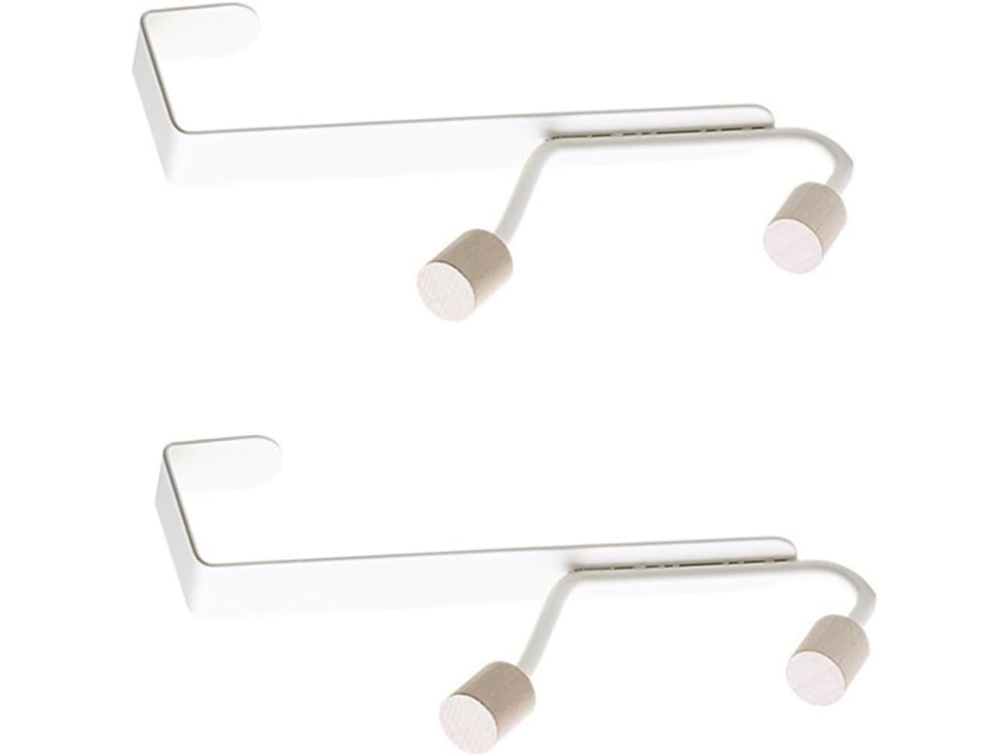 Ganchos De Porta Em Metal Branco, Design Multifuncional E Fácil Instal