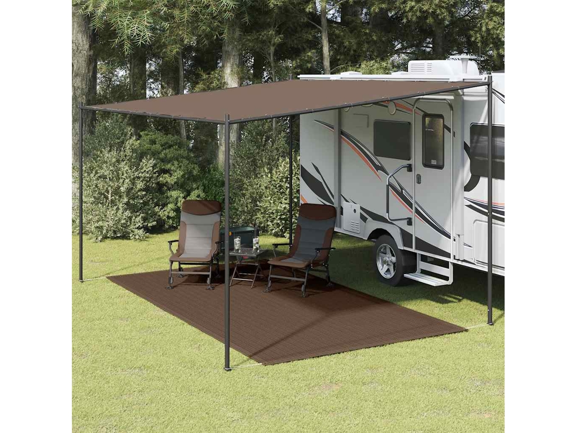 Vidaxl Tapete De Campismo Para Tenda 250x450 Cm Castanho