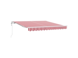 Conjunto 1 Toldo Retrátil Vidaxl Vermelho Tecido (350 X 250 Cm)