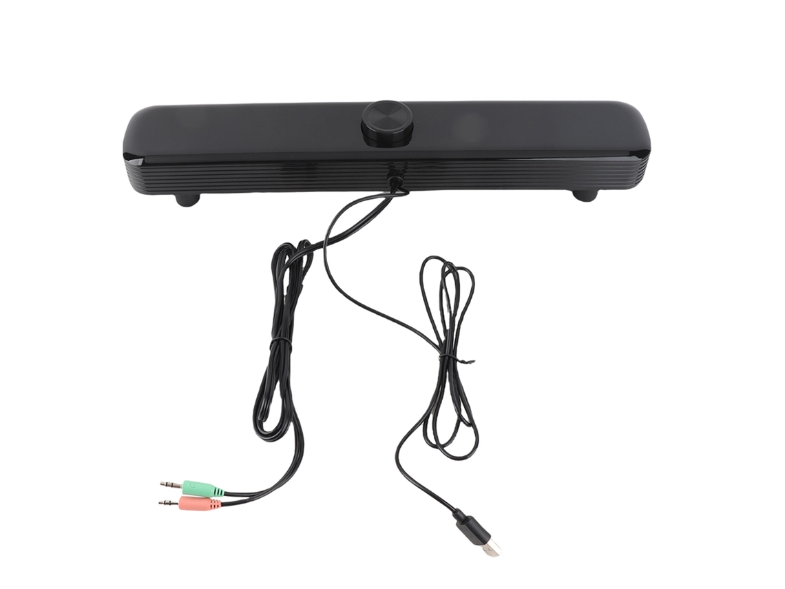 Coluna Mali de Mesa V101, Multimídia, para Computador, PC, Celular, com Duas Colunas, Preto