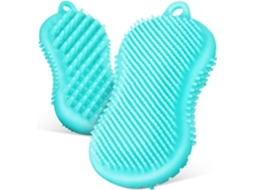 Lurelia Conjunto De 2 Buchas Vegetais De Banho Para Duche, Bucha Vegetal, Dupla Face E Pega Ergonómica