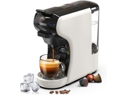 H1a 19 Bar Máquina De Café Expresso Monodose 4 Em 1 ,para Nespresso Original/dolce Gusto/lavazza Mio/lor/café Em Pó E Envelopes De Pó,branco Hibrew