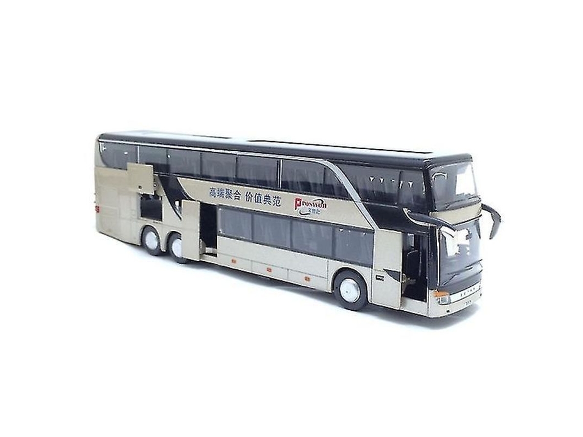 2026 autobús de Juguete a Escala 1:32 de Alta Simulación Con Luces Intermitentes.