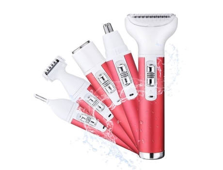 Rasoir Elétrico Feminino 5 Em 1 Usb Para Aparador De Bikini, Rosto, Sobrancelhas, Nariz, Corpo Aparador Feminino Raiden Trade Fr