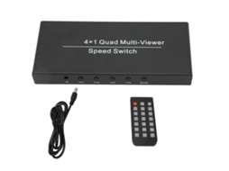 Comutador Hdmi 4 Em 1 Com Conversão 1080p E Visualização Múltipla